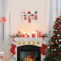 Noël Décoration Bois Gnomes de Noël avec Flocons de Neige Welcome 22 cm