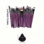 Ensemble de 20 Pinceaux de Maquillage avec Sac et Éponge Offerte Violet