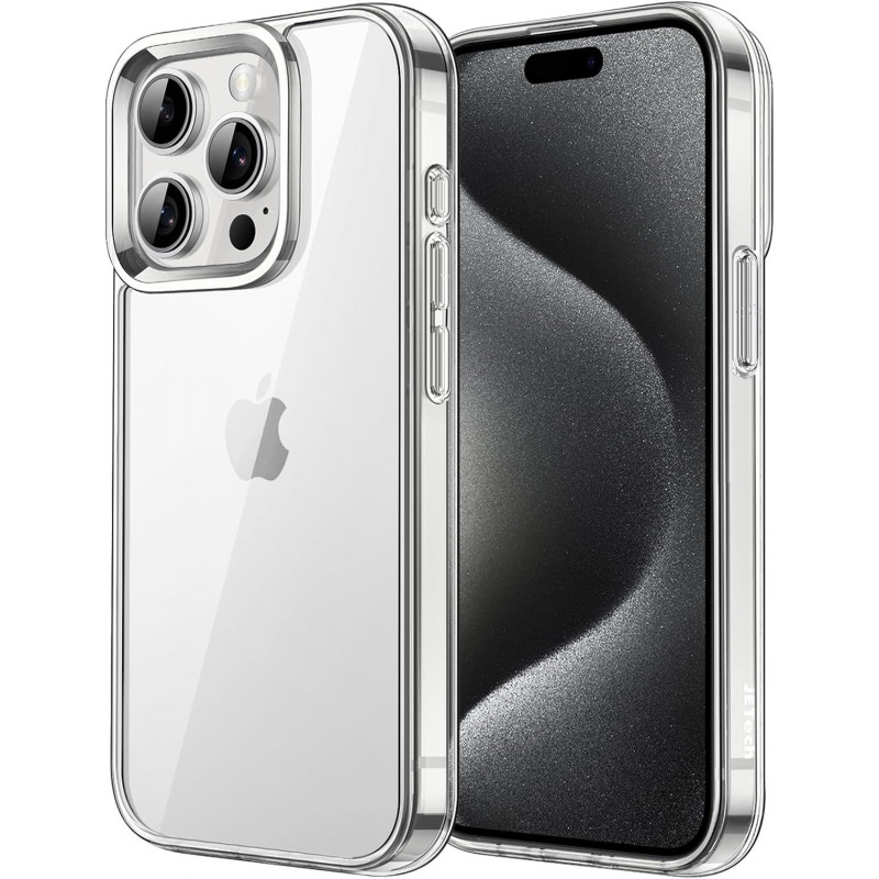 Coque Anti-Jaunissement iPhone 15 Pro - 6,1 Pouces - Étui Antichoc, Housse Anti-Rayures, Dos Transparent