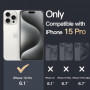 Coque Anti-Jaunissement iPhone 15 Pro - 6,1 Pouces - Étui Antichoc, Housse Anti-Rayures, Dos Transparent