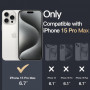 Coque Anti-Jaunissement iPhone 15 Pro Max - 6,7 Pouces - Étui Antichoc, Housse Anti-Rayures, Dos Transparent