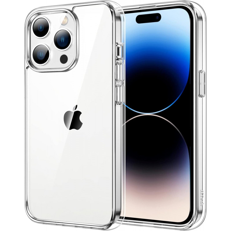 Coque Anti-Jaunissement iPhone 14 Pro - 6,1 Pouces - Étui Antichoc, Housse Anti-Rayures, Dos Transparent
