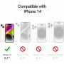 Coque Anti-Jaunissement iPhone 14 - 6,1 Pouces - Étui Antichoc, Housse Anti-Rayures, Dos Transparent