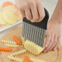 Coupe-Vague en Acier Inoxydable – Coupe-Croustille Polyvalent pour Pommes de Terre, Radis, Légumes, Outil de Cuisine Manuel