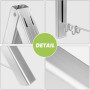 Étendoir Mural Pliable en Aluminium - Cintre Rétractable, Séchage et Rangement Gain de Place pour Chambre, Salle de Bain, Balcon