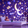 Projecteur ciel étoilé LED USB - Lampe magique avec projection étoiles & lune, veilleuse décorative chambre, cadeau idéal