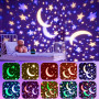 Projecteur ciel étoilé LED USB - Lampe magique avec projection étoiles & lune, veilleuse décorative chambre, cadeau idéal