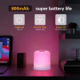Lampe de Chevet LED Tactile – Veilleuse RVB 16 Couleurs, Rechargeable USB, Minuteur, Lumière Douce pour Chambre, Salon, Camping