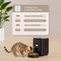 Distributeur Automatique de Croquettes 2L – Yabstrip pour Chiens & Chats, USB & Batterie, Bol Inclus, Blanc (Sans Prise USB)