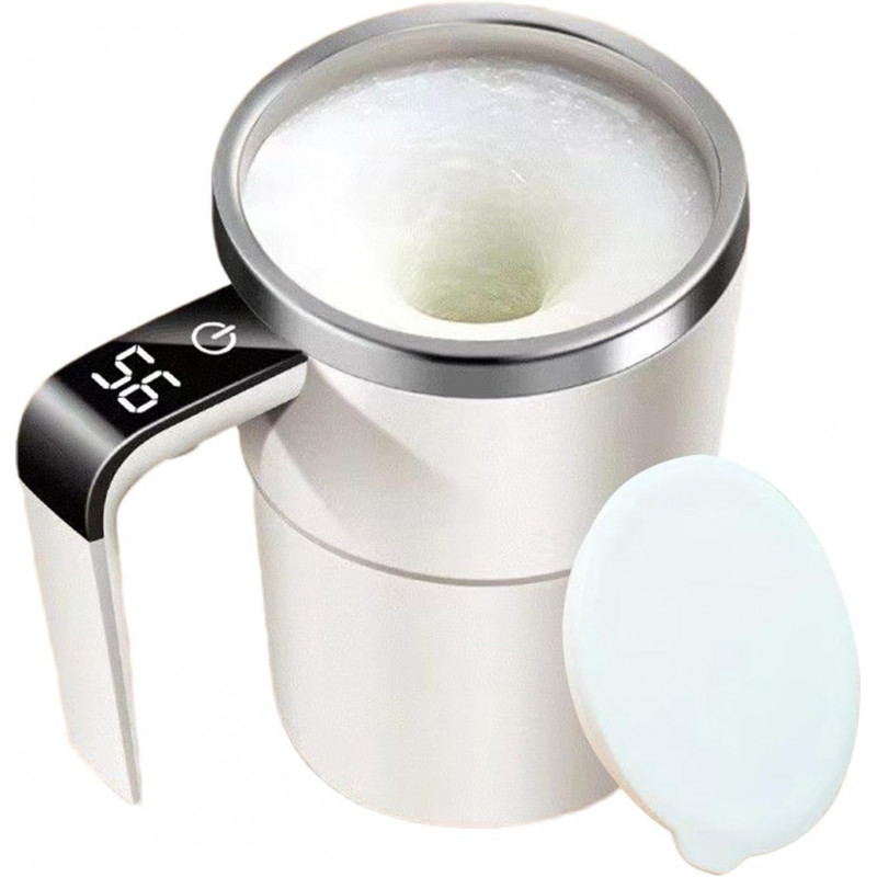 Mug à Café Isotherme Rechargeable Affichage Température PANCERKA – USB, Gobelet de Voyage Hermétique, 500ml