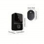 Caméra de Sonnette Vidéo HD 1080P Noir – WiFi, Détection de Mouvement, Vision Nocturne, Interphone à Distance, Batterie