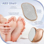 Lime Pieds Nano Verre, Exfoliant Indolore & Étanche – Adoucit Peau Sèche & Callosités, Design Ergonomique Dorée