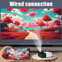 Mini Projecteur Portable 1080P – USB, SD, HD, Télécommande Incluse – Idéal Home Cinéma, Compact et Compatible Multi-Appareils