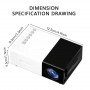 Mini Projecteur Portable 1080P – USB, SD, HD, Télécommande Incluse – Idéal Home Cinéma, Compact et Compatible Multi-Appareils