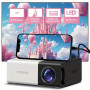 Mini Projecteur Portable 1080P – USB, SD, HD, Télécommande Incluse – Idéal Home Cinéma, Compact et Compatible Multi-Appareils