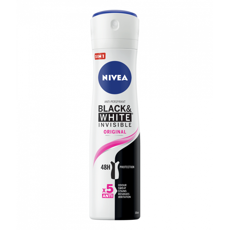 NIVEA Black & White Invisible Original Spray 150 ml