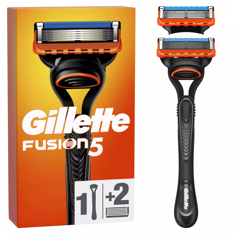 GILLETTE Rasoir Fusion 5, rasoir + 2 recharges