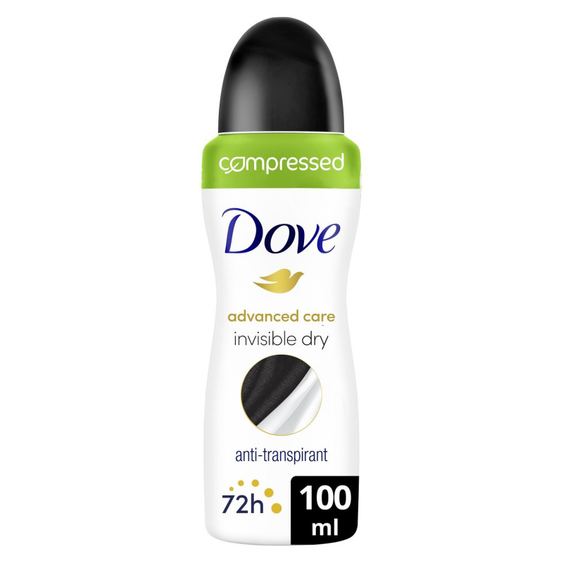 Dove Déodorant Spray Compressé Invisible Dry 100ml