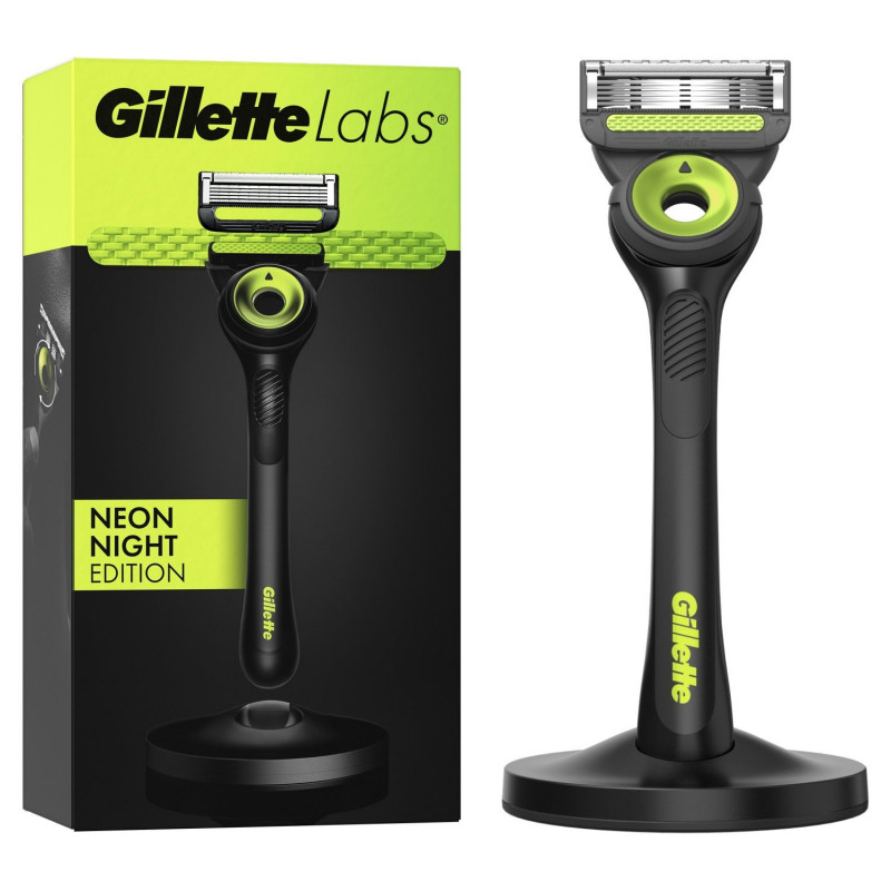 GILLETTE Rasoirs Neon Night Edition avec Chargeur Labs