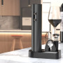 Ouvre-bouteille de vin électrique 6-en-1 avec verseur, coupe-capsule, bouchon sous vide – Fonctionne avec piles (non incluses)