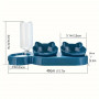 Distributeur d'eau +2 bols pour chats - Plastique gris clair, idéal pour nourriture et eau