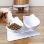 Ensemble de 2 bols pour chats et chiens - Design incliné à 15°, capacité 359 ml