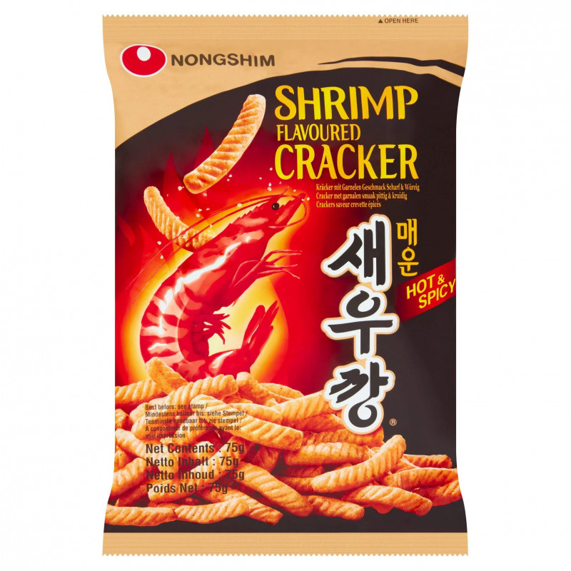 Nongshim Crackers saveur crevette épicés 75g