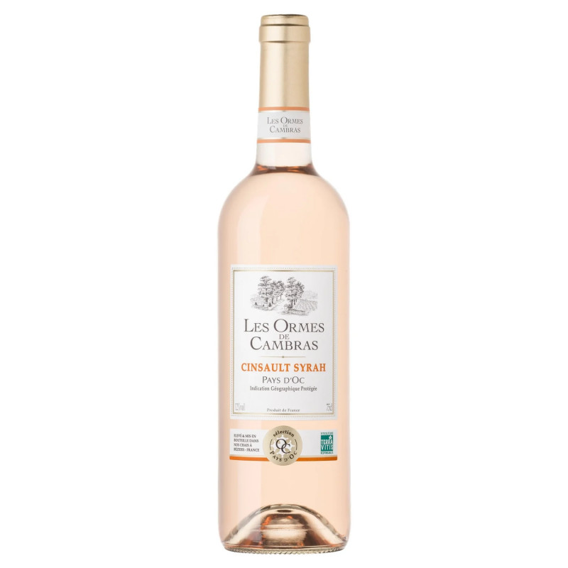 Les Ormes de Cambras vin rosé Cinsault Syrah A.O.P 2024