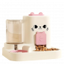 Ensemble Distributeur Automatique de Nourriture et d'Eau pour Chat - Rose
