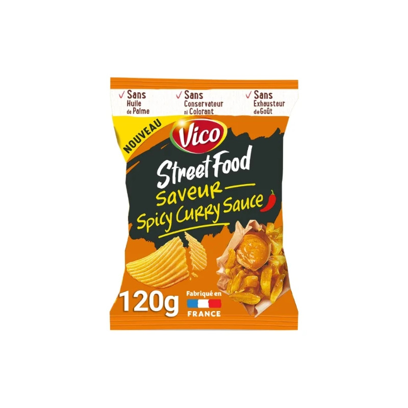 Vico Chips Street Food Spicy Curry Sauce 120g