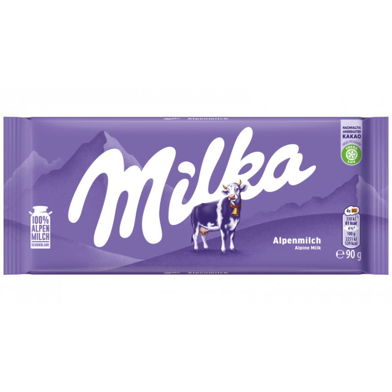 MILKA Chocolat au lait Alpes 90g