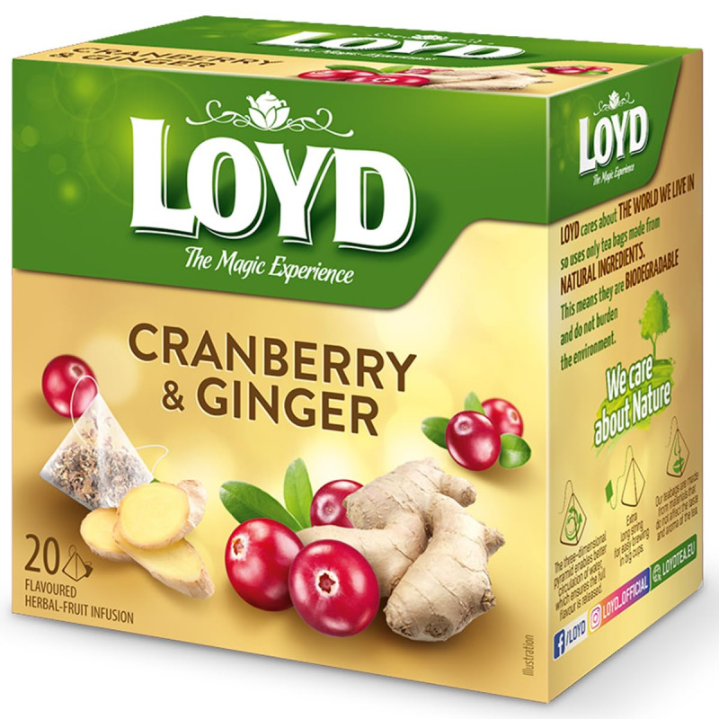 LOYD Thé Cranberry & Ginger 20 sachets