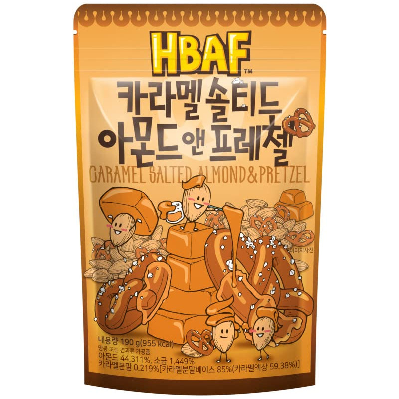 HBAF Caramel salted almond & pretzel 120g
