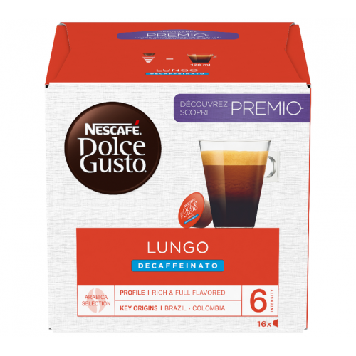 NESCAFÉ DOLCE GUSTO Lungo Décaféiné  16 Capsules