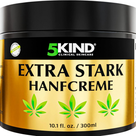 5kind Crème de chanvre extra forte 300 ml  Gel de chanvre à haute dose et crème d'arnica
