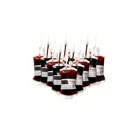 16 sachets de sang transparents réutilisables - Faux sang réaliste pour Halloween