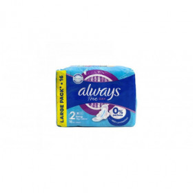 ALWAYS free day 2 long, 16 pads 0% parfum