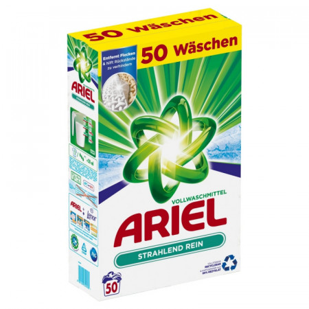 ARIEL Lessive Poudre Original 3kg - 50 Lavages, Propreté Impeccable et Fraîcheur Durable