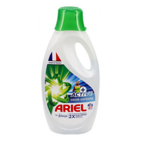 ARIEL Liquide +Active 31d 1,395L - Lessive Efficace pour Linge Frais et Propre