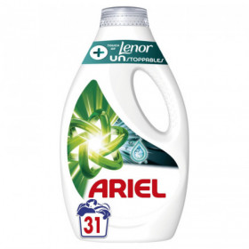 ARIEL Liquide +Unstoppables 31d 1,395L - Lessive Parfumée et Efficace pour Linge Frais