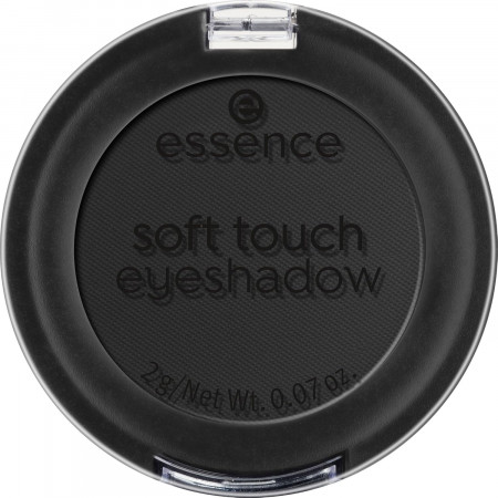 Essence Soft Touch Eyeshadow 06 Pitch Black – Fard à paupières noir intense, vegan, longue tenue, sans microplastique