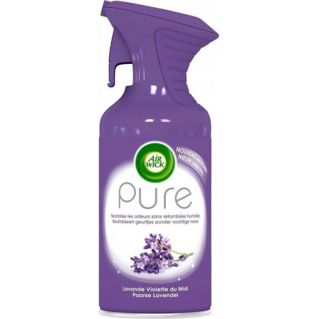 Air Wick Pure Spray Lavande 250ml - Désodorisant Neutralise Odeurs, Parfum Relaxant, Fraîcheur Instantanée