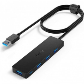 Anker Hub USB 3.0 4 Ports Ultra-plat 19,8cm pour MacBook, iMac, Surface, XPS, Clés USB, Disques durs
