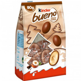 KINDER EGGS Oeufs chocolatés au lait fourrés lait et noisettes 80g