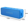 Soundcore Anker 2 Bleu – Enceinte Bluetooth 24h, Bass Puissant, IPX7, iPhone & Galaxy