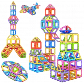 COOLJOY Blocs Magnétiques STEM 40 pcs – Jouet Aimanté Enfants 3-5 Ans, Garçons et Filles