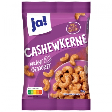 JA! Noix de Cajou Épicées 150g  Snack Croquant et Savoureux