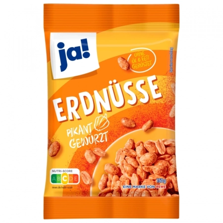 JA! Cacahuètes épicées 150g  Snack salé et piquant à grignoter