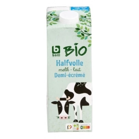 BONI BIO Lait demi-écrémé brique 1L