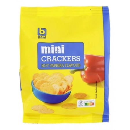 BONI Mini crackers Hot Paprika flavour 120g